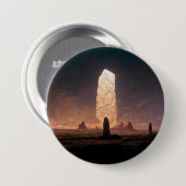 Badge Rond 7,6 Cm Le Monolithe 4 Imaginaire Sci-Fi (Devant & derrière)