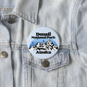 Badge Rond 7,6 Cm Le Parc national de Denali (En situation)