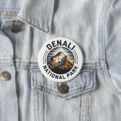 Badge Rond 7,6 Cm Le Parc national de Denali (En situation)