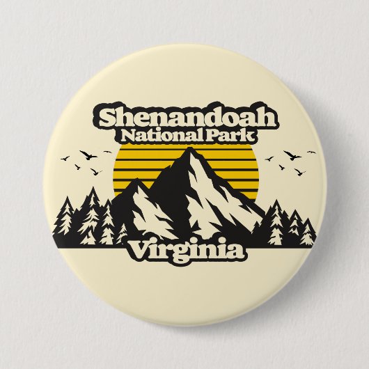 Badge Rond 7,6 Cm Le Parc national de Shenandoah (Devant)