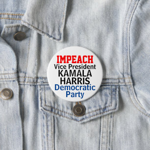 Badge Rond 7,6 Cm Le parti démocrate Empeach Kamala Harris
