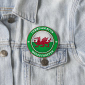 Badge Rond 7,6 Cm Le Pays de Galles (En situation)
