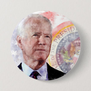 Badge Rond 7,6 Cm Le portrait de Joe Biden, président des États-Unis