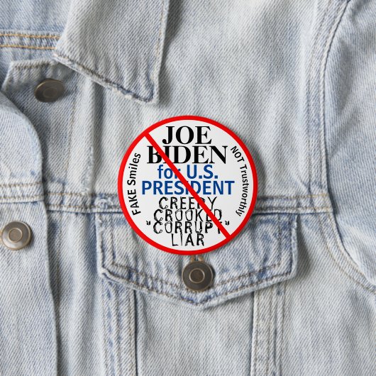 Badge Rond 7,6 Cm Le président anti-démocrate Joe Biden (En situation)