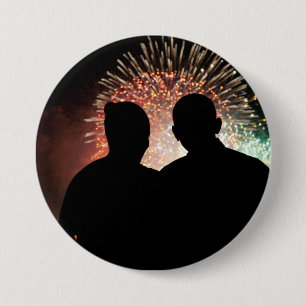 Badge Rond 7,6 Cm Le président Barack & Michele Obama