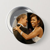 Badge Rond 7,6 Cm Le président Barack & Michele Obama (Devant & derrière)