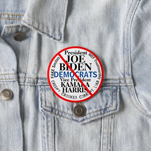 Badge Rond 7,6 Cm Le président démocrate Joe Biden Kamala Harris (En situation)