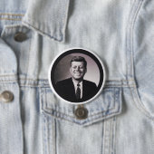 Badge Rond 7,6 Cm Le président John F. Kennedy (En situation)