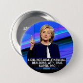 Badge Rond 7,6 Cm Le Président Superbe-Pac (Devant & derrière)