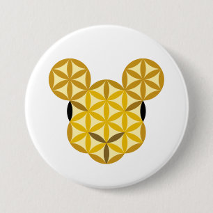 Badge Rond 7,6 Cm Le Rat De Vie - Animaux Sacrés A01