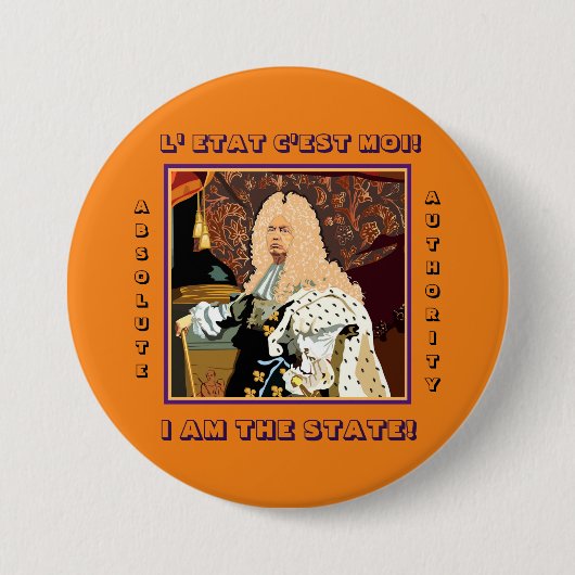 Badge Rond 7,6 Cm Le roi Donald Trump (Devant)