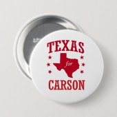 BADGE ROND 7,6 CM LE TEXAS POUR CARSON (Devant & derrière)