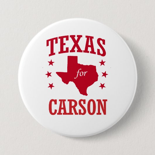 BADGE ROND 7,6 CM LE TEXAS POUR CARSON (Devant)
