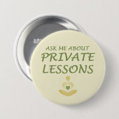 Badge Rond 7,6 Cm leçons privées (Devant & derrière)
