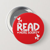 Badge Rond 7,6 Cm Lecture Livres amour (Devant & derrière)