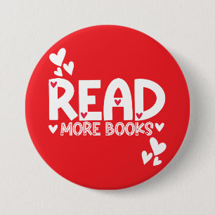 Badge Rond 7,6 Cm Lecture Livres amour