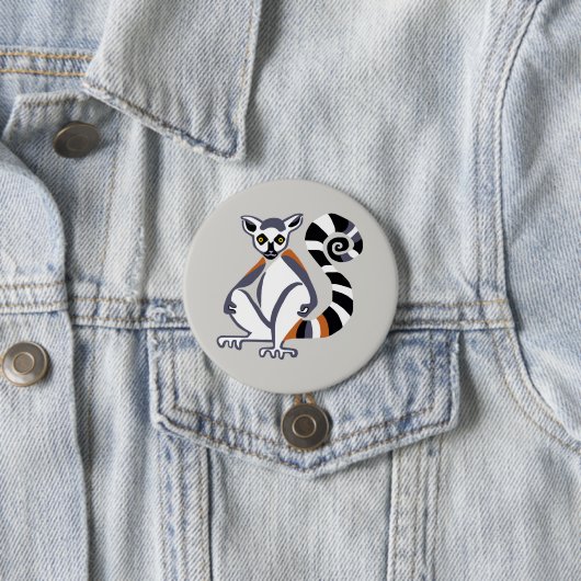 Badge Rond 7,6 Cm Lemur - bouton (En situation)