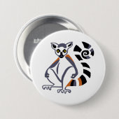 Badge Rond 7,6 Cm Lemur - bouton (Devant & derrière)
