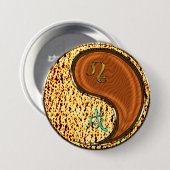 Badge Rond 7,6 Cm Léo & Chien de Bois (Devant & derrière)