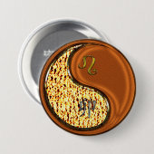 Badge Rond 7,6 Cm Léo & Lapin de bois (Devant & derrière)