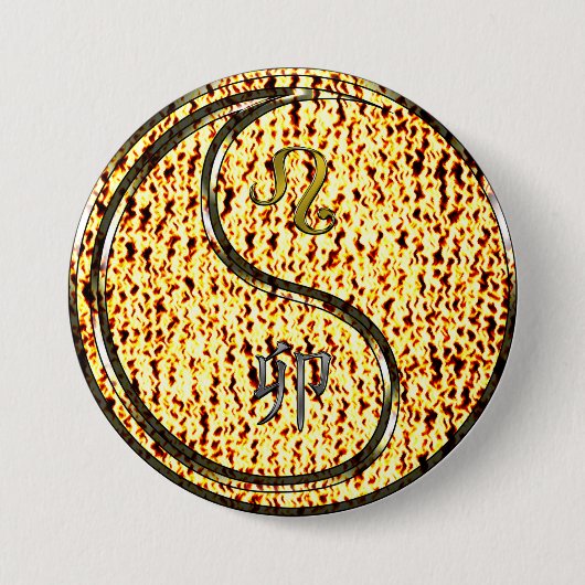 Badge Rond 7,6 Cm Léo & Lapin de feu (Devant)