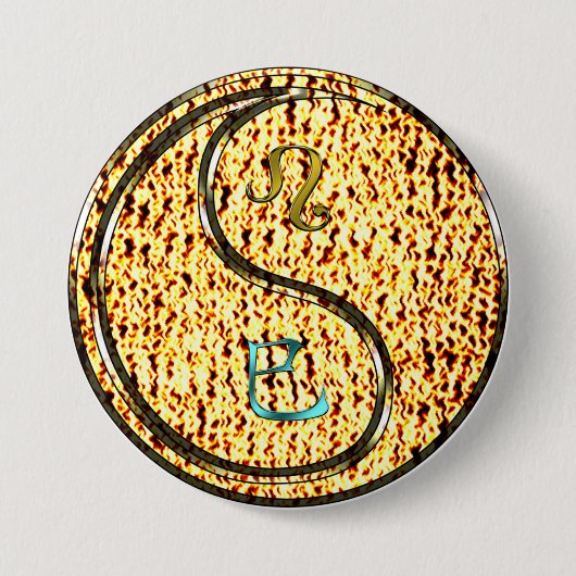 Badge Rond 7,6 Cm Léo & Serpent de Feu (Devant)