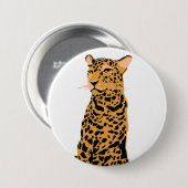 Badge Rond 7,6 Cm Leopard (Devant & derrière)