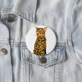 Badge Rond 7,6 Cm Leopard (En situation)
