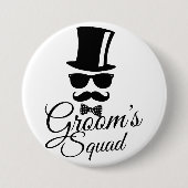 Badge Rond 7,6 Cm L'équipe de Groom (Devant)