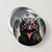 Badge Rond 7,6 Cm "Les ailes cauchemardesques : La Chouette des vamp (Devant & derrière)