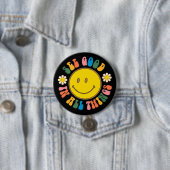 Badge Rond 7,6 Cm les années 70 Retro Hippie Sublimation Pack (En situation)