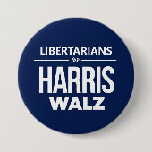 Badge Rond 7,6 Cm Les bertariens de Harris Walz (Devant)