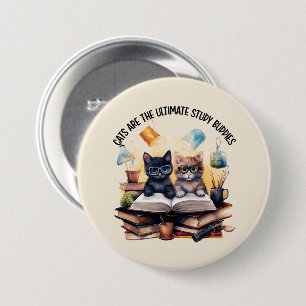 Badge Rond 7,6 Cm Les Chats Sont Les Derniers Étudiants