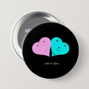 Badge Rond 7,6 Cm les coeurs de m. & mrs