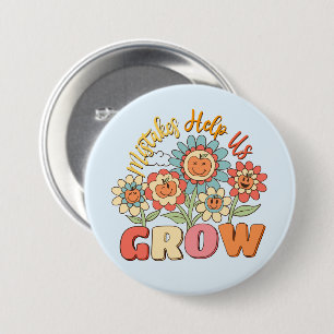 Badge Rond 7,6 Cm Les Erreurs Nous Aident À Croître - Jouer Motivati