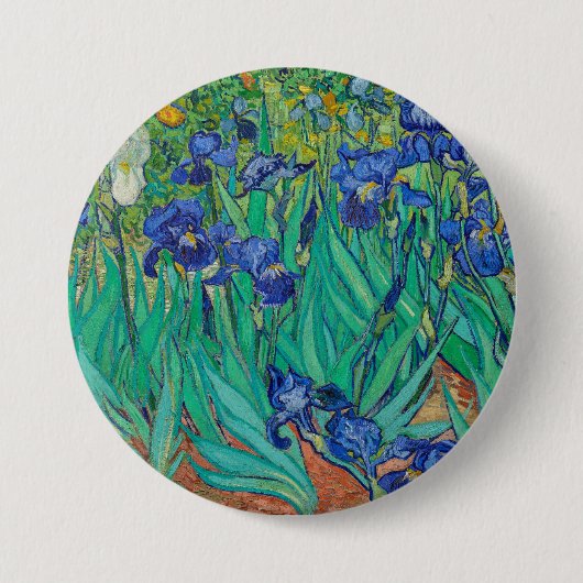 Badge Rond 7,6 Cm Les Irises de Van Gogh (Devant)