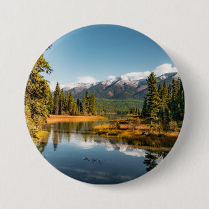 Badge Rond 7,6 Cm Les montagnes rocheuses