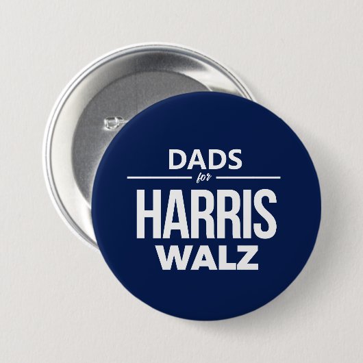 Badge Rond 7,6 Cm Les papas de Harris Walz (Devant & derrière)