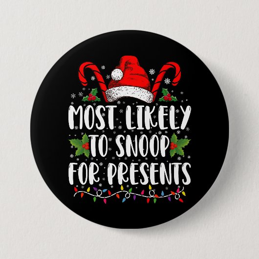 Badge Rond 7,6 Cm Les Plus Probables À Snoop Pour Les Présentations (Devant)