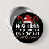 Badge Rond 7,6 Cm Les Plus Susceptibles D'Éclater Sous Les Noël Des  (Devant & derrière)