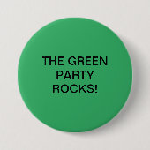 BADGE ROND 7,6 CM LES ROCHES DE PARTI VERT ! (Devant)