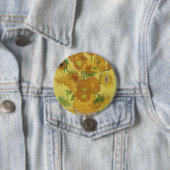 Badge Rond 7,6 Cm Les tournesols de Van Gogh (En situation)