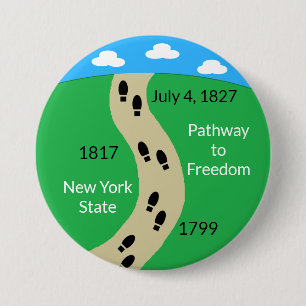 Badge Rond 7,6 Cm L'État de New York - La voie de la liberté