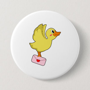 BADGE ROND 7,6 CM LETTRE PORTEFEUILLE DE CANARD