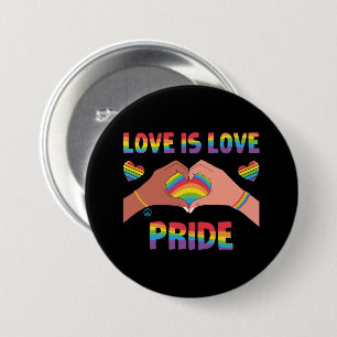 Badge Rond 7,6 Cm LGBTQ - L'amour est amour - Fierté