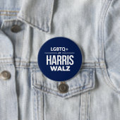 Badge Rond 7,6 Cm LGBTQ+ pour Harris Walz (En situation)