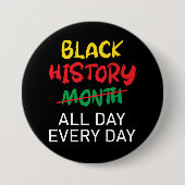 Badge Rond 7,6 Cm L'histoire noire est quotidienne (Devant)