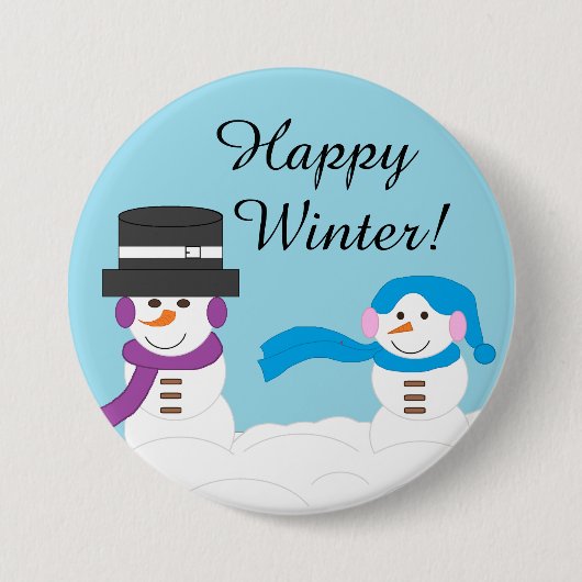 Badge Rond 7,6 Cm L'hiver est assez neigeux (Devant)
