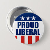 Badge Rond 7,6 Cm libéral fier (Devant & derrière)