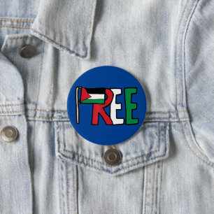Badge Rond 7,6 Cm Libérez la Palestine Génocide Gaza Liberté palesti